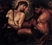 Johann Carl Loth Apollo, Pan, and Marsyas Spain oil painting artist